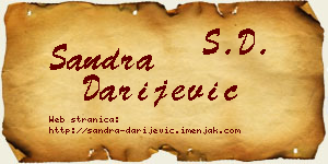 Sandra Darijević vizit kartica